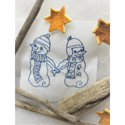 Stickdatei - Schneemann Alphabet Buchstabe M